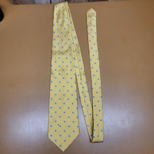 Brooks Brothers 346 Yellow Blue Floral Silk Necktie